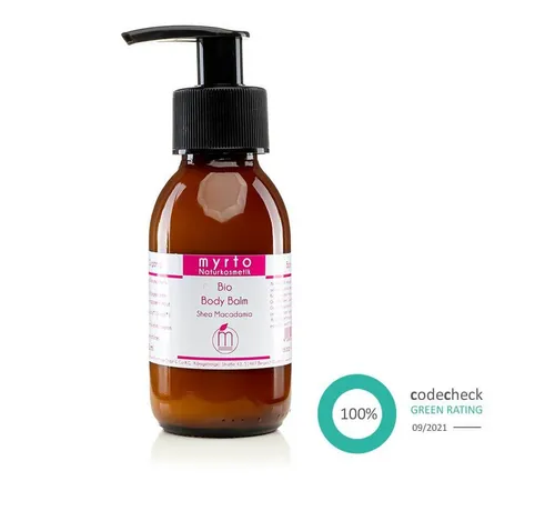 myrto-Bio Body Balm Shea Macadamia - Ganzkörperpflege mit straffender Wirkung für strapazierte Haut, ideal für intensive Feuchtigkeit und Regeneration, 100 ml von Institut für Naturkosmetik Prof. Kruck GmbH & Co. KG.
