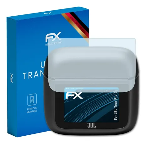 atFoliX 3x Displayschutzfolie für JBL Tour Pro 3 Schutzfolie klar Folie