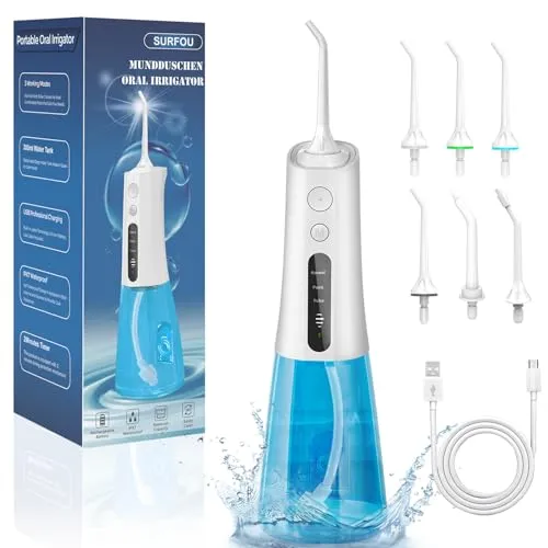 SURFOU Kabellose Munddusche Water Flosser für Zähne
