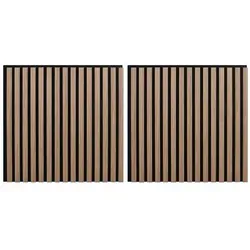 vidaXL Wandpaneele 2er Set Braun 60,5 x 60 cm - Moderne Wandpaneele aus hochwertigem Holzwerkstoff mit Eichenfurnier. Ideal zur Gestaltung deines Wohnraums – einfach zu montieren und sorgen für einen eleganten Look.