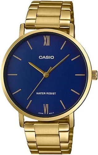 Casio Herrenarmbanduhr MTP-VT01G-2B Goldfarben - Elegante Armbanduhr für Herren, goldfarbenes Gehäuse mit zeitlosem Design, ideal für jeden Anlass.