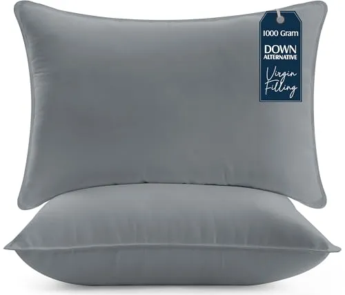 Kopfkissen Grau von Utopia Bedding