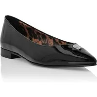 Ballerinas Skull – Elegante Ballettschuhe mit Totenkopf-Design - Schicke Ballerinas im Plein-Stil mit einzigartigem Totenkopf-Design. Aus hochwertigem Lackleder, mit geflochtenem Lederfutter und echtem Leder-Sohle für stilvollen Komfort.