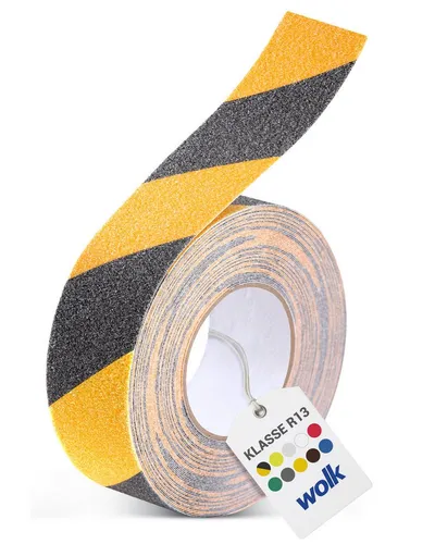 wolk Klebeband Antirutschband, Farbe: gelb/schwarz, 10,0 cm x 18,3 m (BxL)