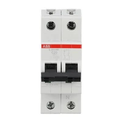 Produktbild ABB Sicherungsautomat S200, 1+N, 20A, C, 6kA - S201-C20NA