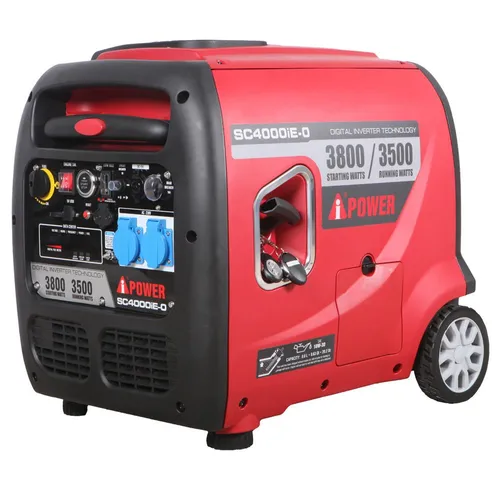 A-iPower Stromerzeuger SC4000iE-O, 3,8 in kW, (Benzin Stromgenerator Generator Notstromaggregat 4-Takt Motor Stromerzeuger Leise Paralleles Design), mit 2*230V Steckdosen