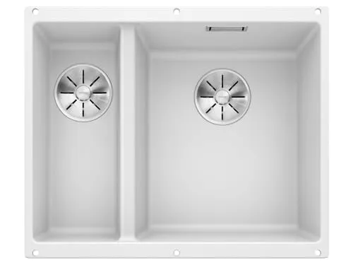 BLANCO SUBLINE 340/160-U | Weiße Granitspüle aus SILGRANIT in weiß von BLANCO