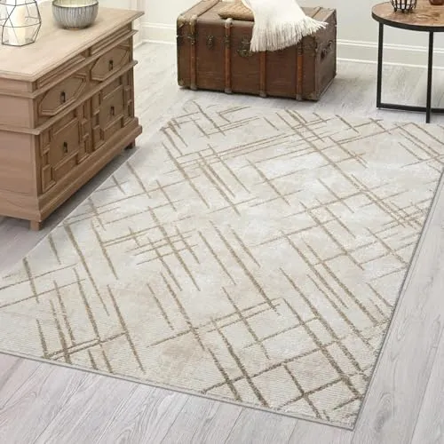 carpet city Teppich Wohnzimmer - Creme - 160x230 cm - Teppiche, klassisch-modern mit Vintage-Optik, vielseitig einsetzbar und pflegeleicht. Ideal für gemütliche Atmosphäre im Wohn- oder Esszimmer.
