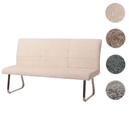 Sitzbank HWC-G55, 3-Sitzer Esszimmerbank in beige von Mendler