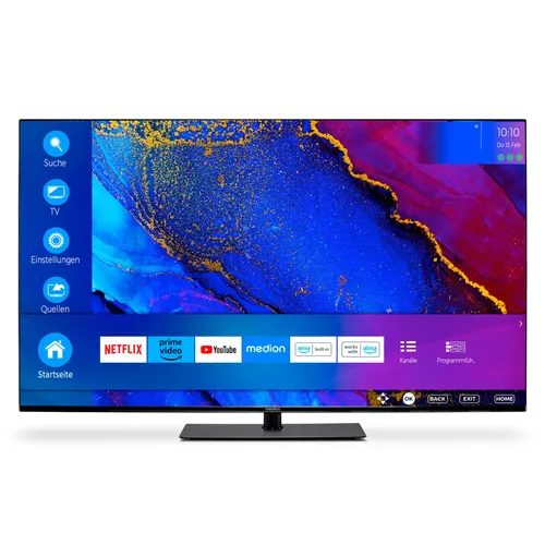 MEDION X15572 (MD 30708) - 55 Zoll UHD Smart TV, 4K Ultra HD, Dolby Vision HDR und Dolby Atmos für ein Kinoerlebnis zu Hause