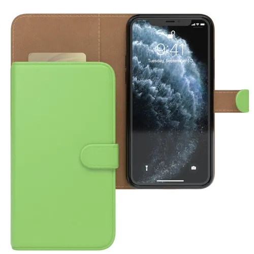 Tasche für Apple iPhone 11 Pro Handytasche Schutzhülle Hülle Klappcase Grün
