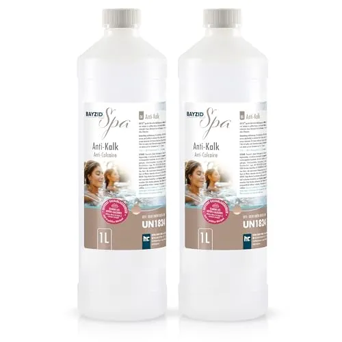 Höfer Chemie GmbH BAYZID® SPA Anti-Kalk für Whirlpools 2 x 1 L - Effektiver Whirlpool Entkalker BAYZID® SPA – für die gezielte Entfernung von Kalkablagerungen, ideal für die Pflege und den Werterhalt Ihres Whirlpools.