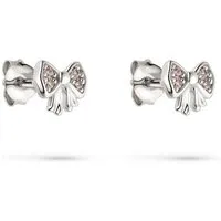 s.Oliver Ohrringe Kinder - Silberne Ohrstecker mit Zirkoniasteinen - Hochwertige Ohrstecker aus poliertem 925er Silber, 0,6 cm groß, mit Butterflyverschluss. Ideal für empfindliche Haut und perfekt als Geschenk in einem wiederverwendbaren Baumwoll-Säckchen.