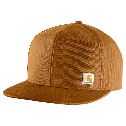 Carhartt Firm Duck Flat Brim Cap - Hochwertige Baseball Cap für Herren mit FastDry-Technologie, die Feuchtigkeit ableitet und antimikrobielle Eigenschaften bietet. Perfekt für Outdoor-Aktivitäten.
