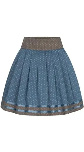 Nübler Rock Damen - Trachtenrock, Moderne bayrische Tracht, Rock Gerlinde in Rauchblau, Größe:38