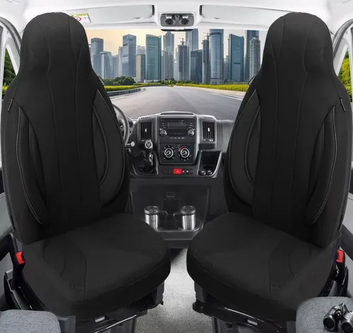 Schonbezüge Sitzbezüge für Ford Transit 7 Bj ab 2014 in Schwarz PL403