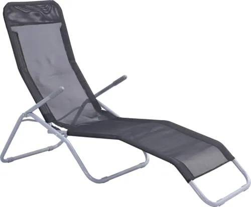 Trend Line Sonnenliege - Komfortable Gartenliege mit Stahl-Gestell - Liegen im Garten: Die TrendLine Relaxliege mit ergonomischer Textilenbespannung sorgt für höchsten Komfort und Atmungsaktivität, perfekt für entspannte Stunden im Freien.