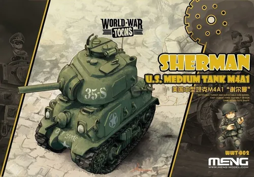 World War Toons: U.S.Medium Tank M4A1 Sherman - Meng Model WWT002