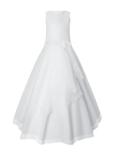 Märchenburg Kommunionkleid Kirschblüte 2026 - Eleganza Blanca - Wunderschönes Kommunionkleid mit Reifrock und floralen Stickereien, ideal für besondere Anlässe. Perfekt für kleine Prinzessinnen!