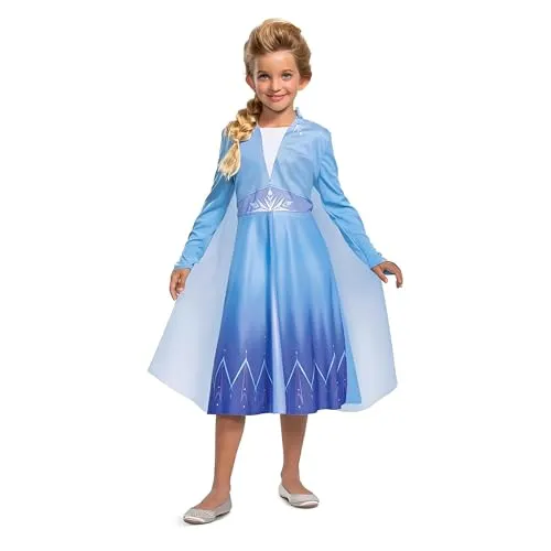 Disguise Disney Die Eiskönigin 2 Elsa Kinderkostüm Basic, offiziell lizenziert, bequeme Passform und detailreiches Design, S 5 bis 6