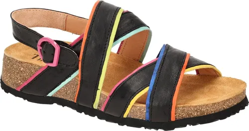Think! Damen KOAK Sandale - Chromfrei gegerbte nachhaltige Sandale in Schwarz/Kombi - Wanderschuhe mit chromfrei gegerbtem Oberleder, faire Produktion und hohe Reparaturfähigkeit für umweltbewusste Wanderer.