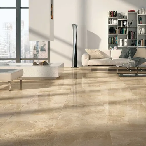 Marmor 60x60cm CREMA MARFIL - Edle Natursteinfliesen für stilvolle Böden - Hochwertige Bodenfliesen aus Marmor in Beige, ideal für den Außenbereich. Mit glänzender Oberfläche und modernem Design setzen Sie stilvolle Akzente. Maße: 60x60cm, Höhe: 2cm.
