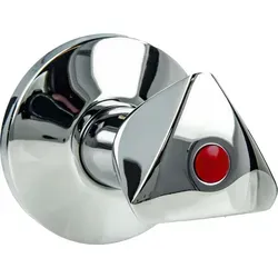 tecuro Hahnoberteil Sanitäroberteil 1/2 Zoll - mit Griff und Rosette, ideal für Kalt- und Warmwasser-Anwendungen