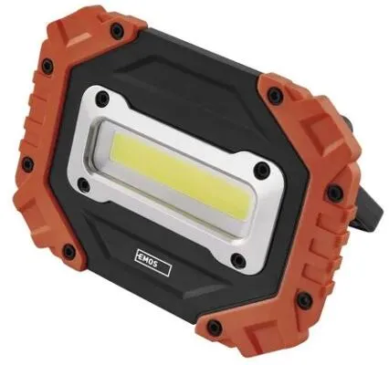 EMOS COB LED Arbeitsleuchte, 700 lm, 4x AA, schwarz-orange
