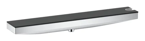 Hansgrohe Rainfinity Wandanschluss Porter 500 - Für Brausen, eleganter Chrom-Wandanschluss mit Brausehalter und praktischer Duschablage für mehr Komfort im Bad.