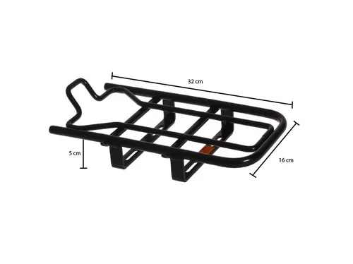 Steco E-Bike Universal-Anbauträger - Mattschwarz - E-Scooter Zubehör, robuster Aufsatz-Gepäckträger für zusätzliche Ladefläche und optimierte Transportmöglichkeiten