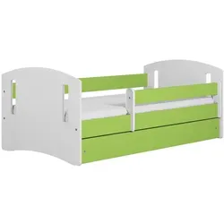 Raumhirsch Furniture Kinderbett Grün mit Schublade, 80x140 cm - Modernes Kinderbett 80/140 cm in Grün mit praktischer Schublade und Matratze. Ideal für jedes Kinderzimmer, vereint es Funktionalität und ansprechendes Design für einen komfortablen Schlaf.