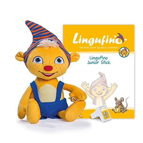 DIALOG TOYS Lingufino Junior Starter Set - Interaktive Plüschfigur zur Sprachförderung, funktioniert ohne Internet und bietet über 2.500 Wörter und Sätze für lebendige Dialoge. Ideal für Kinder ab 3 Jahren.