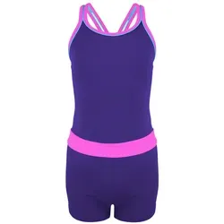 Aquarti Mädchen Badeanzug mit Racerback in Lila/Rosa 152 - Kinder-Bademode, stylischer und bequemer Badeanzug mit Racerback für optimale Bewegungsfreiheit beim Schwimmen.