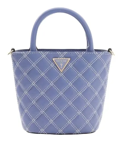 GUESS Umhängetasche Handtasche Giully II Mini Tote Grey Blue blaugrau
