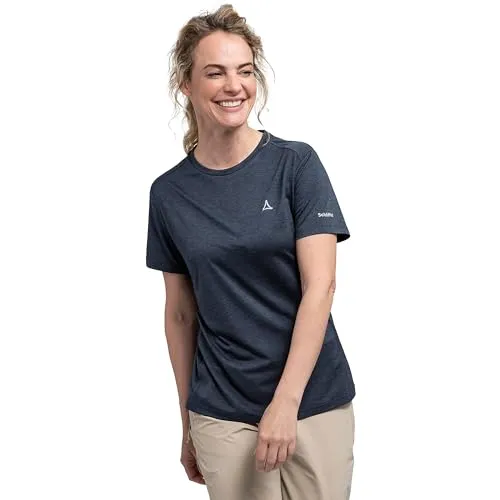 SCHÖFFEL Damen Shirt CIRC T Shirt Tauron L - T-Shirts mit revolutionärem Mono-Materialkonzept, nahezu 100% Recyclingfähigkeit und schnell trocknend für maximalen Komfort bei Abenteuern.