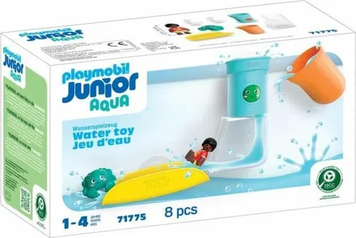 Playmobil® Wasserfalltank mit Rutsche (71775) - Badespaß für die Kleinsten - Playmobil Badespielzeug für Kinder ab 12 Monaten, inklusive Wasserfalltank und Rutsche - fördert kreatives Spiel und Motorik.