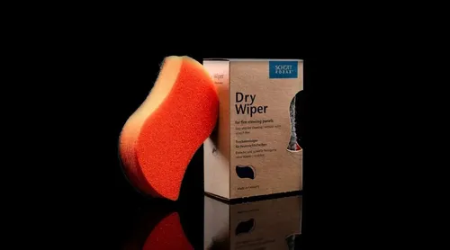 Kaminscheibenreiniger SCHOTT Dry Wiper - Trockenreiniger Schwamm - Öfen, effektiver Trockenreiniger für glänzende Kaminscheiben ohne Chemie, hergestellt in Deutschland.