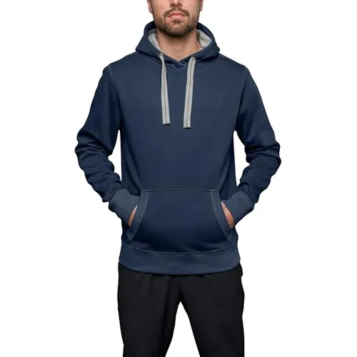 HRM Unisex Sweat Hoodie Navy, L EU - Kapuzenpullover für Herren, aus weichem Mischgewebe mit 80% Baumwolle, ideal für Textil-Veredelung. Langlebig und fair produziert, perfekt für Outdoor-Aktivitäten bei Kälte.