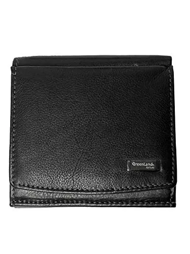Black-Nappa-Geldbörse Wiener Schachtel-quer RFID-save - Herren-Geldbörse aus hochwertigem Leder mit RFID-Schutz, bietet Platz für 8 Kreditkarten und hat eine praktische Druckknopf-Verschluss.