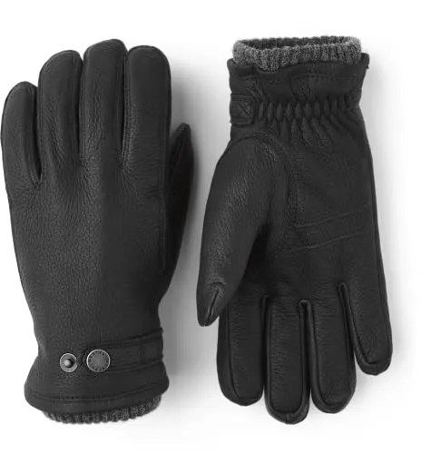 Hestra Utsjö Lederhandschuhe Handschuhe Fingerhandschuhe Herren - mit Futter Herbst-Winter Winter - 8 HS schwarz