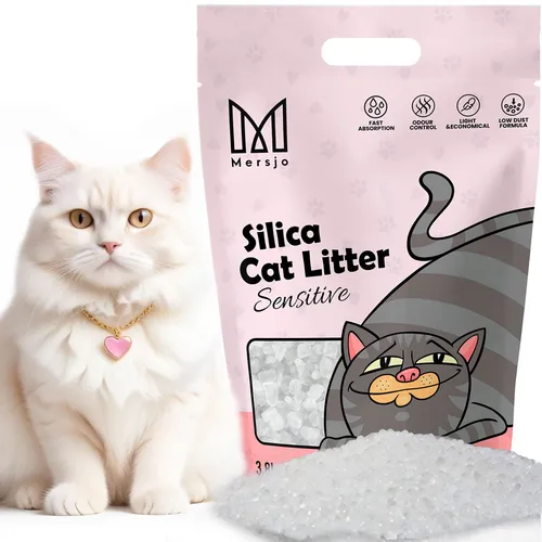 Mersjo Silikon-Katzenstreu für die Katzentoilette, staubfrei