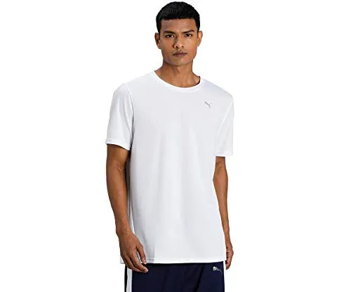 PUMA Herren Performance Tee M T shirt, Puma White, L EU