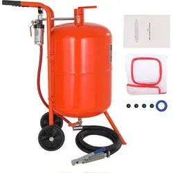 SucceBuy 20 Gallonen Sandstrahler, 60-110 PSI tragbarer Hochdruck-Strahltank, Luft-Sandstrahlset mit 4 Keramikdüsen und Öl-Wasser-Abscheider zum ...
