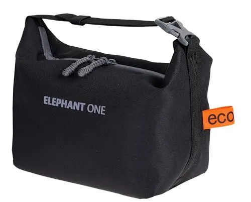 Kulturtasche Washbag groß Damen Herren Elephant Large Kosmetiktasche Travel Reise Tasche Beautycase Kulturbeutel gepolstert Sauna Sport 6 L One ECO 13130 + Beutel (Black Grey (schwarz grau))