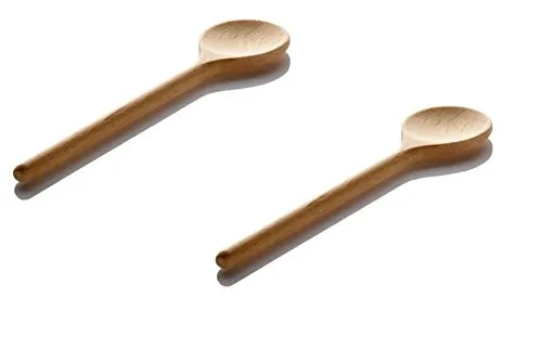 LARES Kinderbackzubehör - 2x Kinderkochlöffel 16cm - Buchenholz/Antihaftbeschichtet - Made in Germany