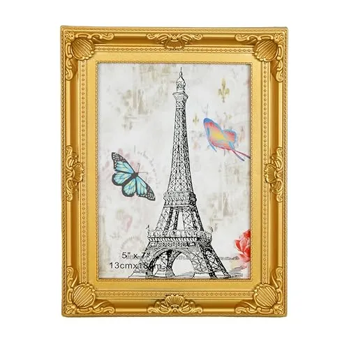 Mein Landhaus Bilderrahmen 13x18 cm – Barock Gold – Klassischer Dekorahmen