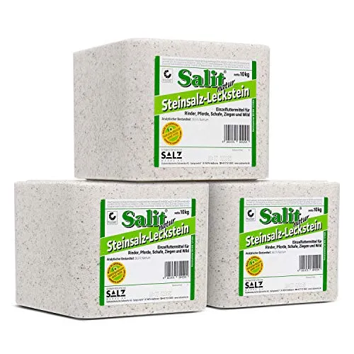 Paradies Pool GmbH Salit Steinsalz Leckstein Natur 30kg für Rinder, Schafe, Ziegen, Pferde und Wild
