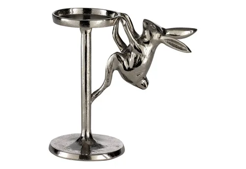 EGLO Living Kerzenständer Lonkintsy, 19 cm - stilvolle Osterdeko - Kerzenständer aus Aluminium in Silber, ideal für eine frühlingshafte Atmosphäre und perfekte Osterdekoration. Verleihe deinem Zuhause einen einladenden Charme!