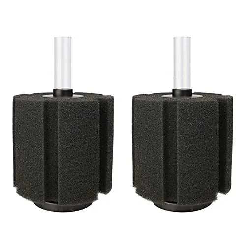 Monsully 2 Stück Schwammfilter,AquariumFilterschwamm,Schwammfilter Rund,Schwammfilter Klein,Filter Weichen Schwamm Biochemischen Wasser Corner Filter,für Aquarien Fisch Tank Teiche