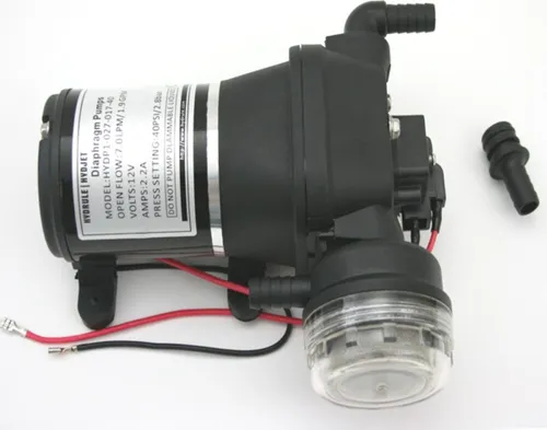 HABA B.V. Tauchpumpe Membran Druckpumpe 12V - Effiziente Wasserpumpe für Wohnmobil, Caravan und Camping. Mit 7L/min Durchflussrate, ideal für vielseitige Anwendungen und zuverlässige Wasserversorgung.